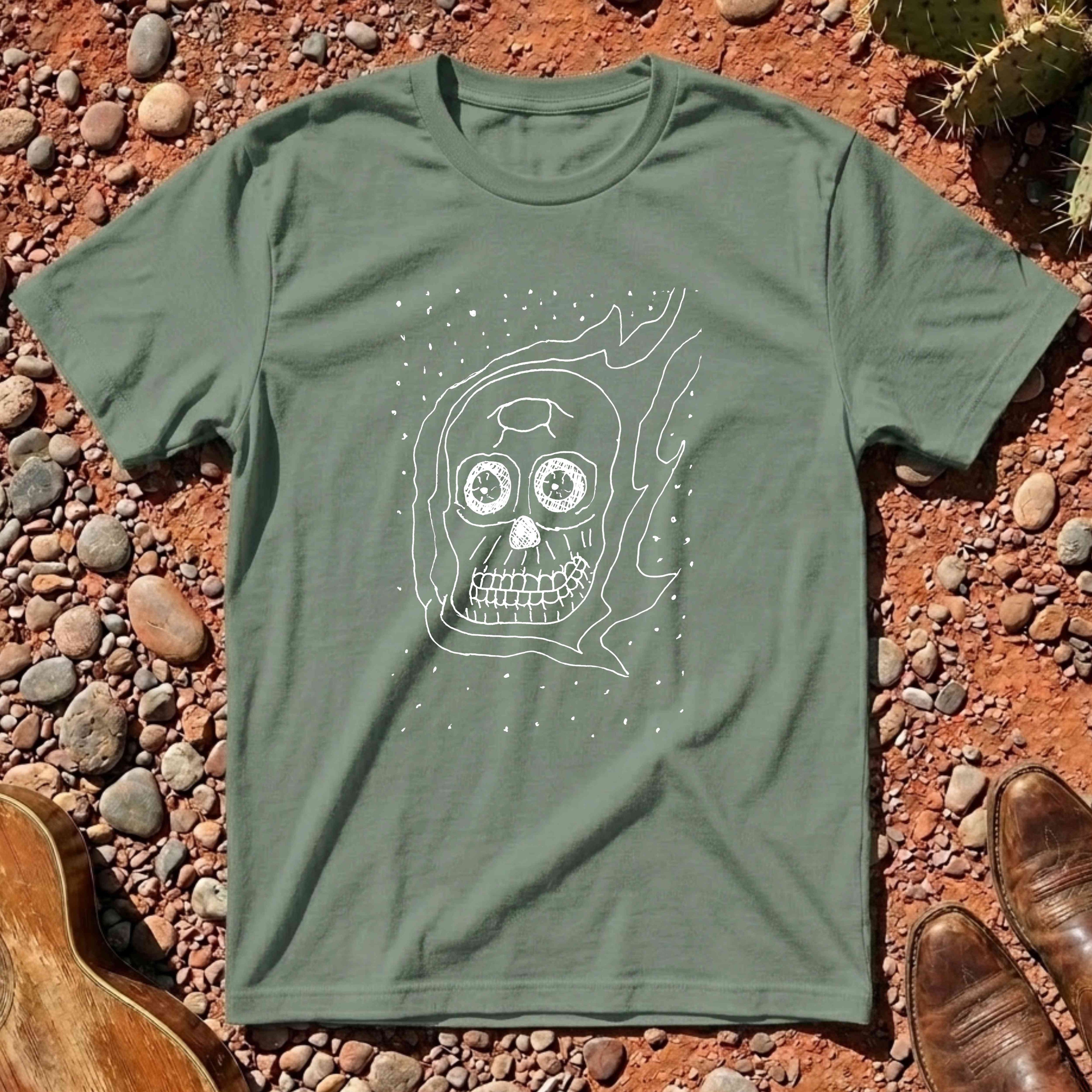 Flaming Skull T-Shirt